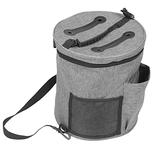 Veemoon Bolsa De Armazenamento Portátil Barril De Lã Portátil Fio De Lã Tecido Oxford Cinza 600D