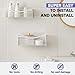 KINCMAX Mesh Shower Caddy (2-Pack), Rustproof Stainless Steel, Adhesive Wall Mount Baskets with Hooks, Mesh Design (Matta White)