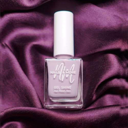 Image of Nails & More Thistle Purple Nail Polish, Argan Oil-Infused Gel Shine, Soft Lavender Nails, Pastel Polish | 10ml