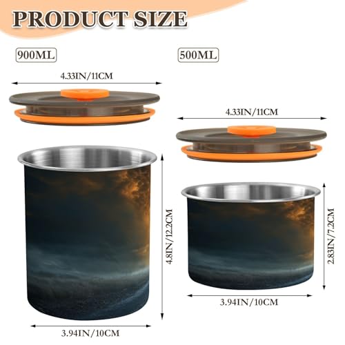 Envase hermético de acero inoxidable 500ml para café miniatura 2