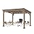 Yardenaler 10 x 12 FT Wooden Grill Gazebo with Sloping Metal Roof, Rainwater Drainage, BBQ Gazebo for Barbecue, Backyard, Garden, Light Mocha Brown