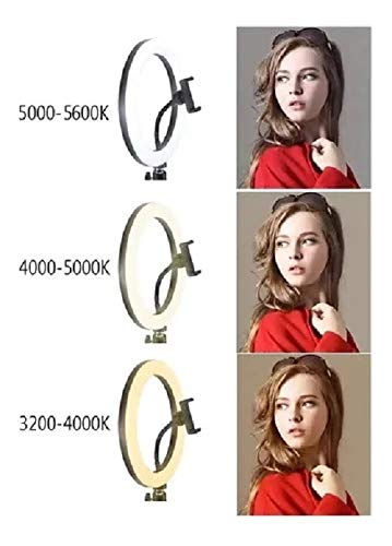 Anel de Luz Led Ring Light 26cm 10 Polegadas Usb Portátil Blogueira Youtuber Selfie Maquiagem Suport