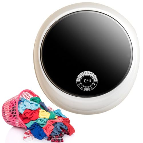 GTANND Wall Mounted Washing Machine,Wall-Mounted Electric Compact Washer,Fully Automatic Front Drum Washing Machine,For Baby Clothes,Round