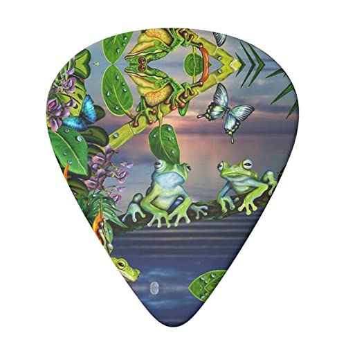 Many Frogs Sing On The Branches Lot de 6 médiators pour guitare acoustique, guitare électrique, basse, ukulélé – fins… - Les Beatles, Paul McCartney, John Lennon, RIngo Starr, George Harrison Many Frogs Sing On The Branches Lot de 6 médiators pour guitare acoustique, guitare électrique, basse, ukulélé – fins… – Image 4