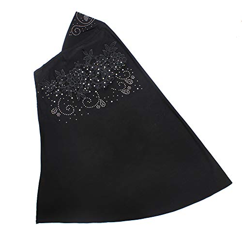 Women One Piece Muslim Hijab Lace Applique Head Wrap Scarf Shawl With Rhinestones #TOP3