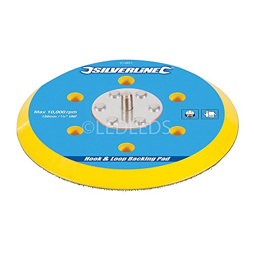  PLATORELLO DISCO 8 FORI CON VELCRO 150 mm PER LEVIGATRICE ROTORBITALE 6 POLLICI