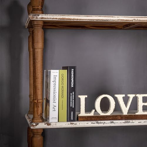SOFE-Farmhouse-Bookcase-Shelf-Wood-Book-Shelf-74-Inch-Tall-5-Tier-Distressed-White-Shelving-Units-and-Storage-Free-Standing-Shelves-for-Storage-Living-Room-Study-Room-Kitchen SOFE Farmhouse Bookcase Shelf Wood Book Shelf 74 Inch Tall 5 Tier Distressed White Shelving Units and Storage Free Standing Shelves for Storage Living Room Study Room Kitchen