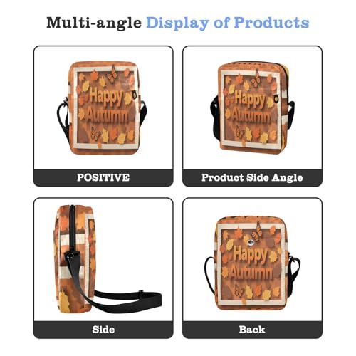 messenger bag Small Crossbody Bags For Women Women's Cross Body Purse Adjustable Strap for Travel Travel- Buffalo Orange Brown Butterflies3