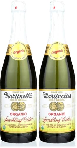 Martinelli Juice Sparkling Cider organic, 25.4 oz (Pack of 2)