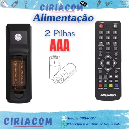 Controle Remoto Conversor Digital Aquário DTV7000 / DTV5000 Novo - com NF