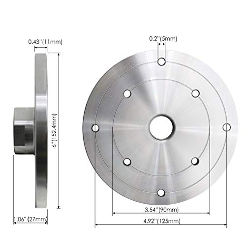 Plato de torno madera 150mm para evitar vibraciones en piezas de madera 3