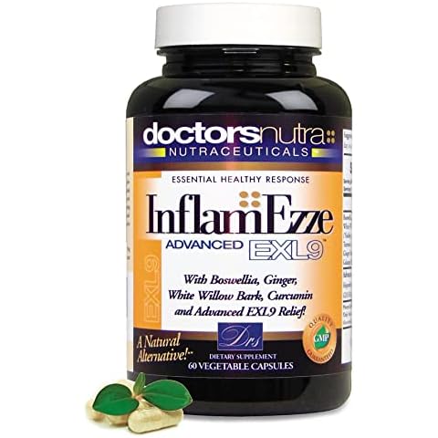 InflamEzze by Doctors Nutra - Day or Night, with Turmeric and Curcumin Supplement - Gluten-Free, 60 Capsules Cover