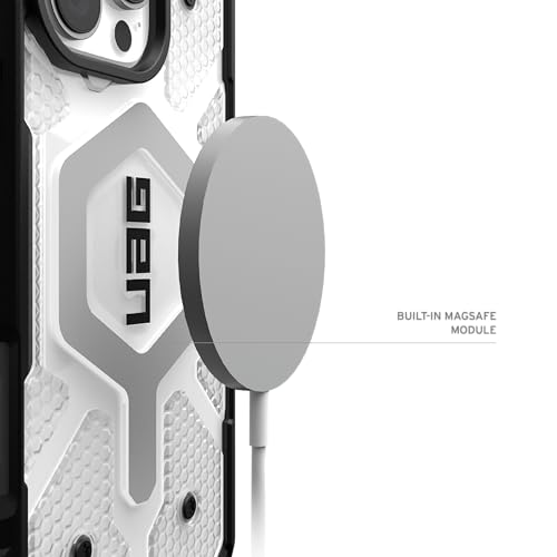 Image of Urban Armor Gear UAG Pathfinder Clear Magnetic Compatible, Slim Fit Rugged Protective Case /Cover Designed for iPhone 16 Pro (6.3-Inch) (2024) (Military Drop Tested) - Ice