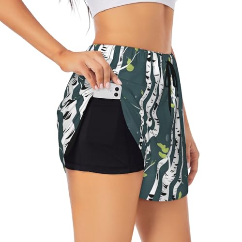 Short de sport bouleau pour femme respirant et léger pour le running