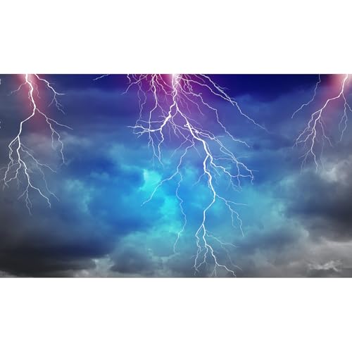 Stormy Sky Aquarium Background Dark Cloudy Lightning Flashes Night Sky Fish Tank Background Lightning Thunder Cloudy Sky Reptile Tank Background Hurricane Tornado View Terrarium Background 72x18in