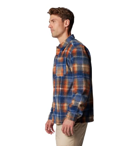 Columbia Men's Steens Mountain Printed Shirt Jacket II, Collegiate Navy Omblur, X-Large4