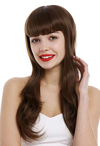 WIG ME UP - st20120021-10 Lady wig long wavy wide bangs 60s vintage retro style medium brown, medium brown (10), 23 inch - Image 3