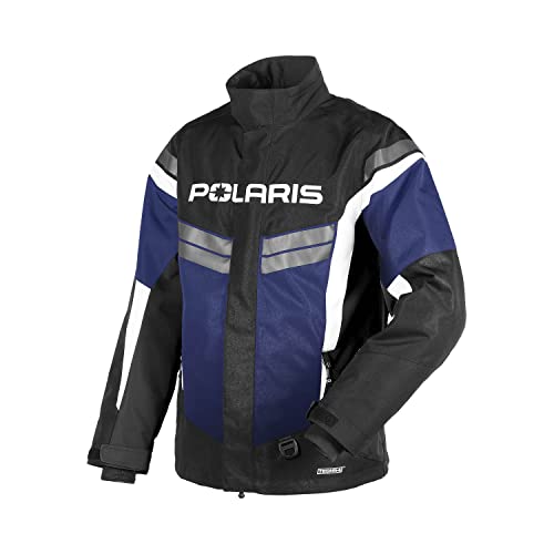 Polaris Men's TECH54 Northstar Jacket, Waterproof, Breathable, Insulated, Warm Winter Coat for Snowmobiling and Off Road Riding, Polyester, Blue - 2833001,Blue,XL