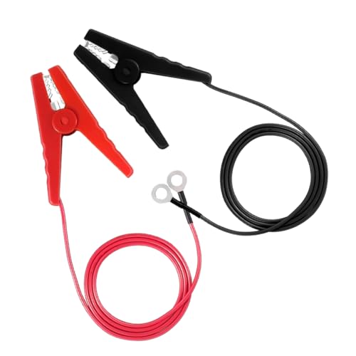 POPETPOP 2Pcs Farm Electric Fence Jump Leads Durable Clips for Solar Fence Charger Systems Connect Fencing Wire Secure Animal Containment Cables
