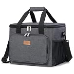 Lifewit Lunch Bag 24L 40 Can Insulated Lunch Box Soft Cooler Cooling Tote for Adult Men Women, Dark Grey