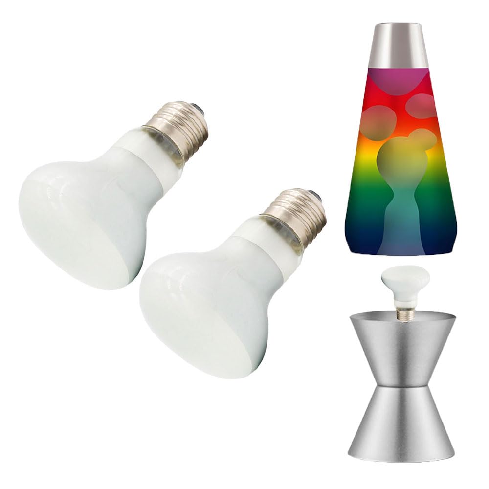 MouMouPurr 2-Pack 100W Lava Lamp Replacement Bulb, R20 Reflector, E27 Base, AC220-240V Lava Lamp Light Bulb, Compatible with XL or Grande & More