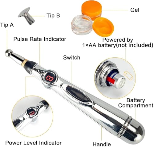 Image of DRUMSTONE ( 2026 Brings 5 Years WARRANTY ) Acupuncture Pen Rechargeable Pain Relief Therapy Device for Body Massage, Smart Meridian Energy Pen with Digital Display, Portable Wellness Tool