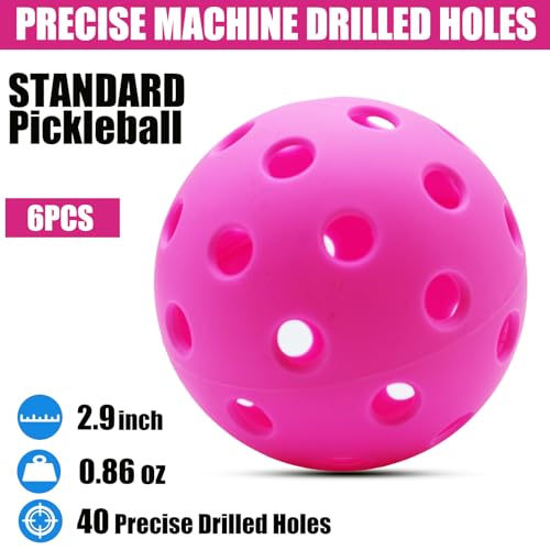 image for Magicorange Pickleball Balls, 40 Holes Outdoor Pickleballs, High Elast