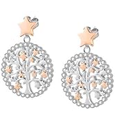 Bluespirit Orecchini Donna STAR FLOWER - Argento 925 Rodiato Con Zirconi, A Fiore