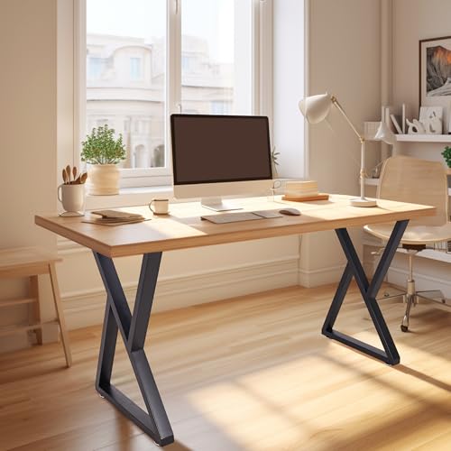 Skuehod 28” Metal Table Legs Black 20” Width, Heavy Duty 28” Height Dining Table Legs Set of 2