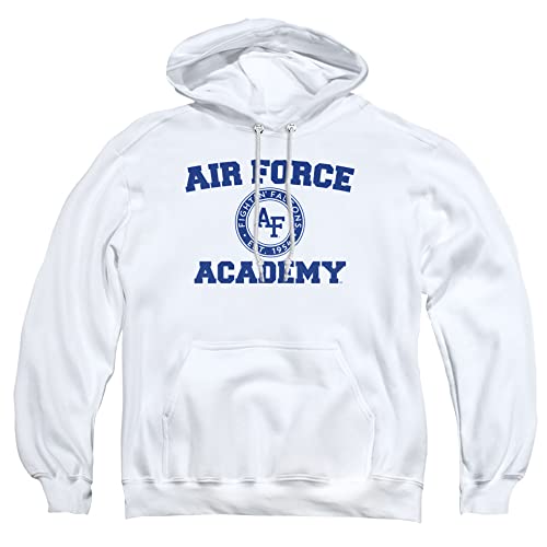 air force academy apparel - U.S. Air Force Academy Official Circle Logo Unisex Adult Pull-Over Hoodie ,White, Small