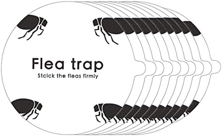 Flea Trap Refills 10 Packs, Flea Light Trap Glue Board Replacement Pads, Non-Toxic, 7.1 Inch Natural Glue Discs Refill