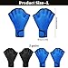 Aetherize Swim Gloves 2 Pair Nylon Webbed Swimming Gloves Protective Swimming for Men Women with Wrist Strap Water Resistance Swim for Training Diving, L Webbed