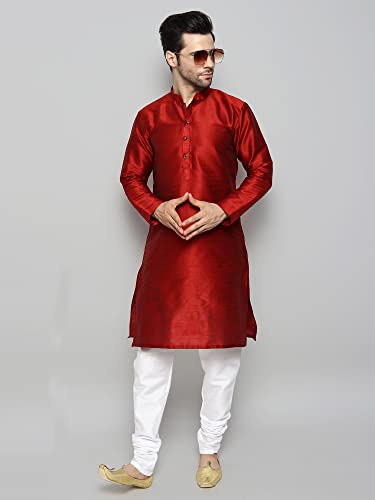 Image of Silk Blend Men's Kurta Pyjama Set /Kurta Pajama for Men