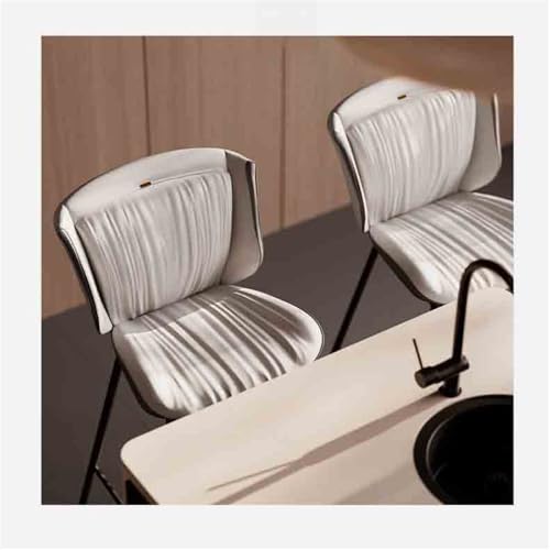 Chaise de bar moderne en fer avec assise confortable grigio - 5