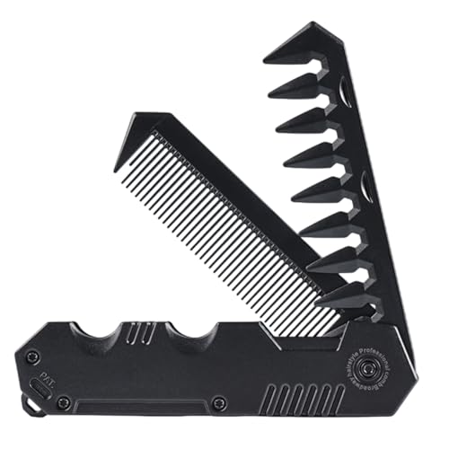 Built for daily use: made from durable PC material, the comb a sturdy yet lightweight feel with smooth rounded teeth that glide through hair without pulling, suitable for oil head styles, beard shaping, and general grooming