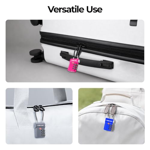 Image of SURE LOCK TSA Compatible Travel Luggage Locks, Inspection Indicator, Easy Read Dials (ALL COLORS)