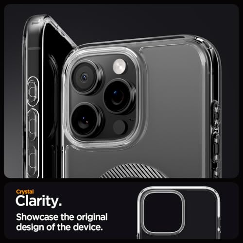 Image of Spigen Ultra Hybrid MagFit Back Cover Case for iPhone 16 Pro, MagSafe Compatible, Air Cushion Technology - PC+TPU | Carbon Fiber