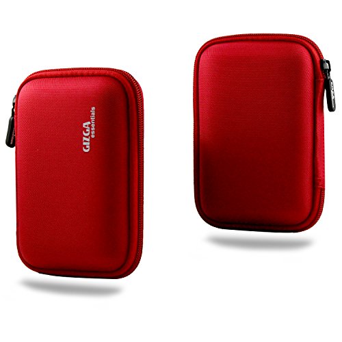 Image of Gizga Essentials External Hard Drive Case for 2.5-Inch Hard Drive - Double Padded (Red)