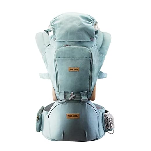Brastoy Mochilas Canguru Carregador De Bebê Portador Ergonômico 3 Em 1 (Azul Claro)
