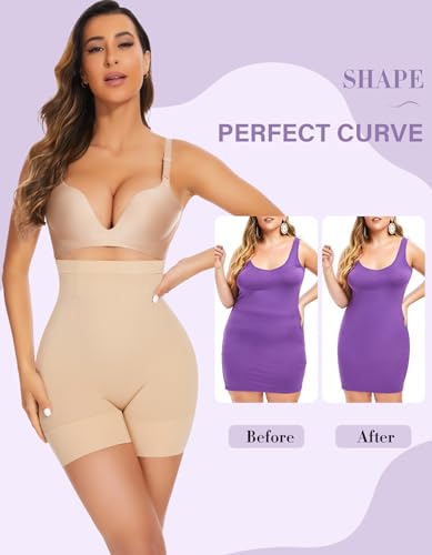 Image of YADIFEN Tummy Control Shapewear Shorts Women Thigh Slimmer High Waisted Shapewear Women Girdles Shorts Shapewear Under Dress