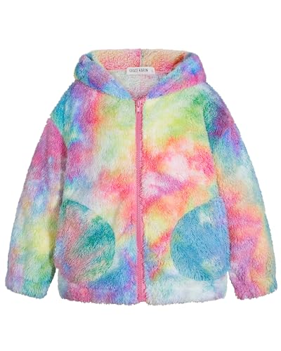 GRACE KARIN Girls Fleece Jacket Zip Up Sherpa Coat Kids Fall Hoodie Fuzzy Sweatshirt Size 5-14