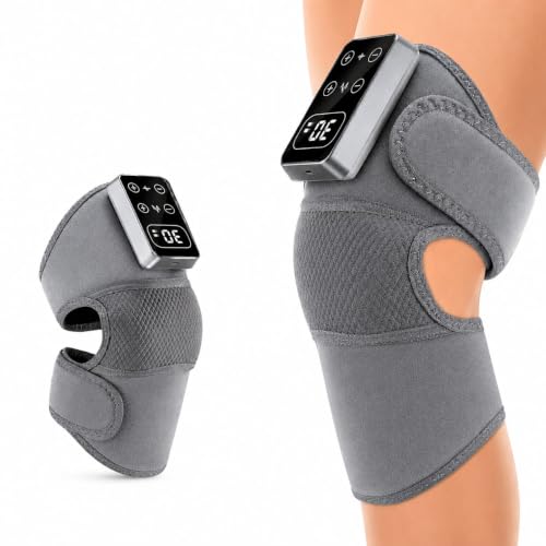 Masajeador de rodilla con calor y vibración, almohadilla térmica recargable sin cables para rodilla, faja ajustable con pantalla LED para comodidad y relajación diarias miniatura 1
