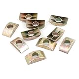 uxcell 8.5mm Hole Furniture Connector Fittings Half Moon Spacer 10 Pcs