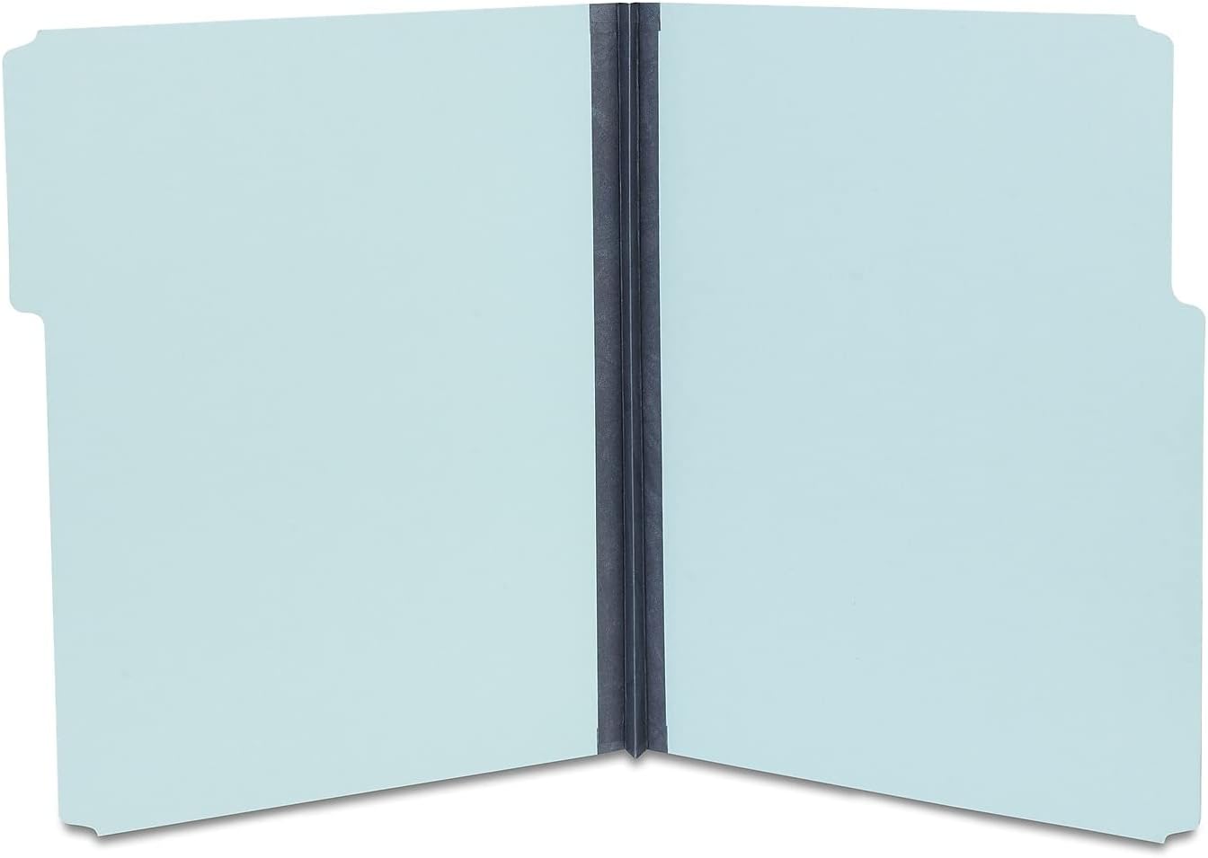 Staples Pressboard File Folders, Letter Size, 3‑Tab Design, Blue, Heavy‑Duty Pressboard, 25/Box