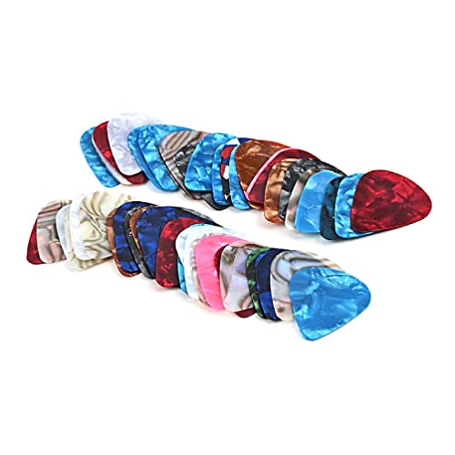 Frotox 50 médiators de Guitare en celluloïd colorés médiators de Guitare triangulaires de 0 46 mm pour Guitares… - Les Beatles, Paul McCartney, John Lennon, RIngo Starr, George Harrison Frotox 50 médiators de Guitare en celluloïd colorés médiators de Guitare triangulaires de 0 46 mm pour Guitares…