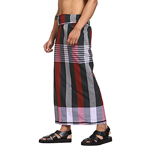 Gowri Tex Cotton Stitched Lungis Pack Of 3 (Ready To Wear) 2.25Meter