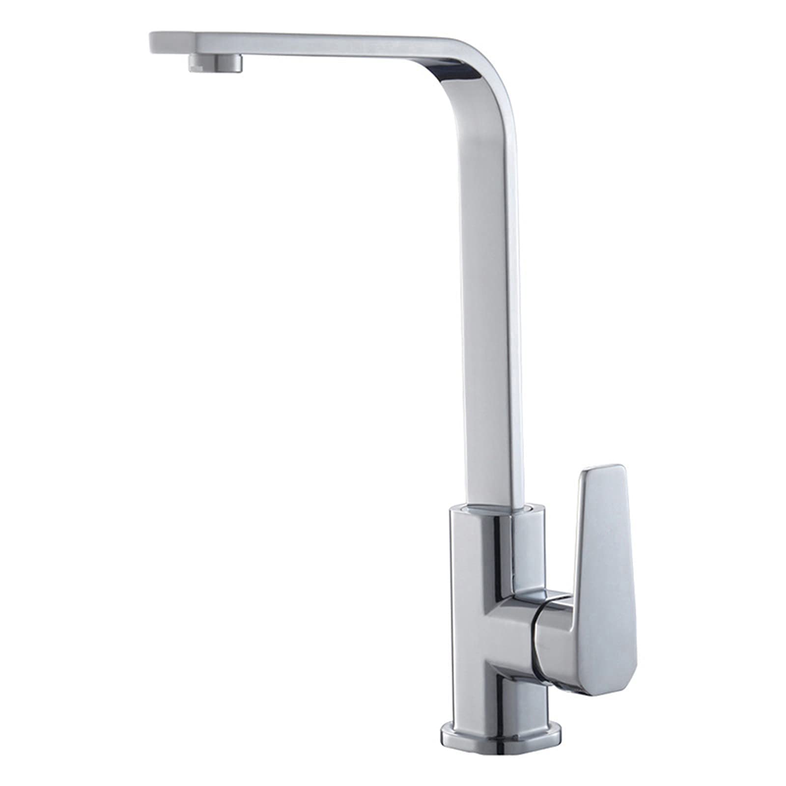 VDOQTLJT Kitchen Tap Brass Faucet Square Sink Mixer Hot and Cold Water Suitable for The A Good Helper for The Family Chrome(Cromo)