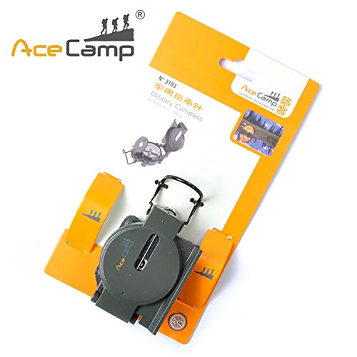 Brújula plegable metálica AceCamp portátil miniatura 7