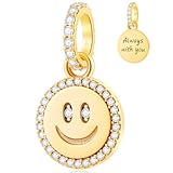 2026 Smiley Face Charms fit Pandora Christmas Bracelet, Happy Face Smile Emoji Pendant Bead, Gifts for Friends/Family/Couple