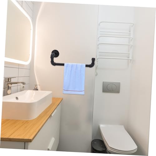 Porte-serviettes en fer noir SEWACC au style industriel et rustique chic
